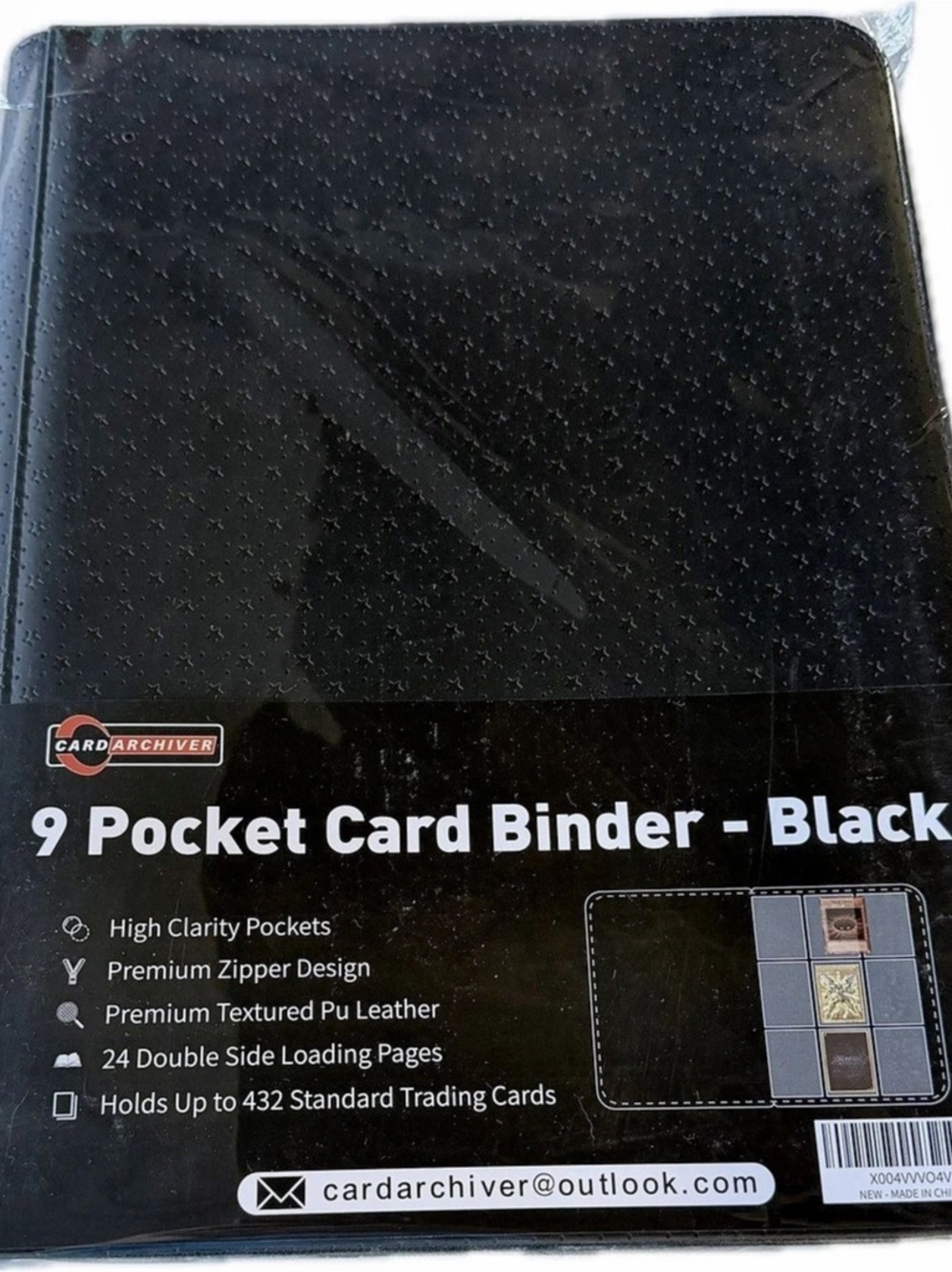 CardArchive 9 Pocket Card Binder Black Card Binder NWT